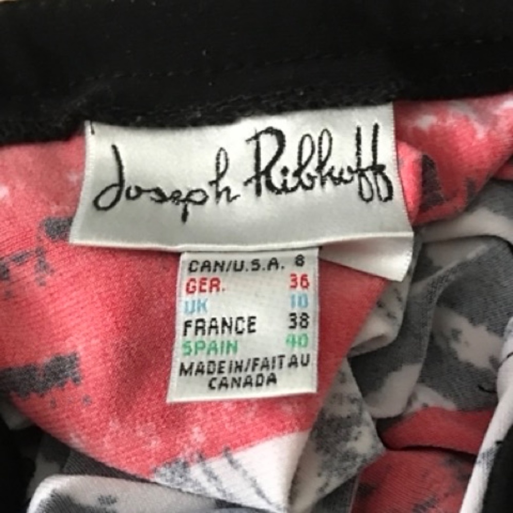 Joseph Ribkoff Red Geometric Zip-Front Cardigan Jacket - Picture 5 of 5
